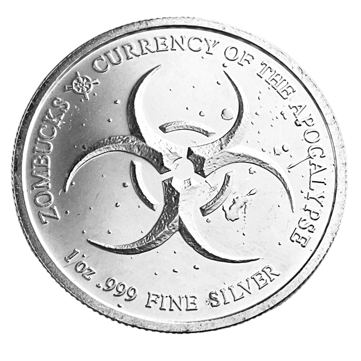 1 ozt Zombucks Murk Diem 999 Silver Round