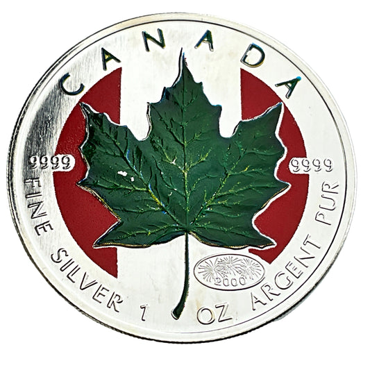1 ozt Maple Millennium Privy 9999 Silver $5
