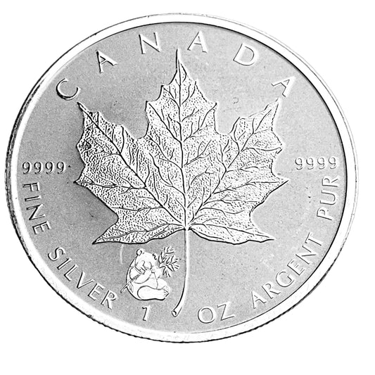 1 ozt Maple Panda Privy 9999 Silver $5 Coin