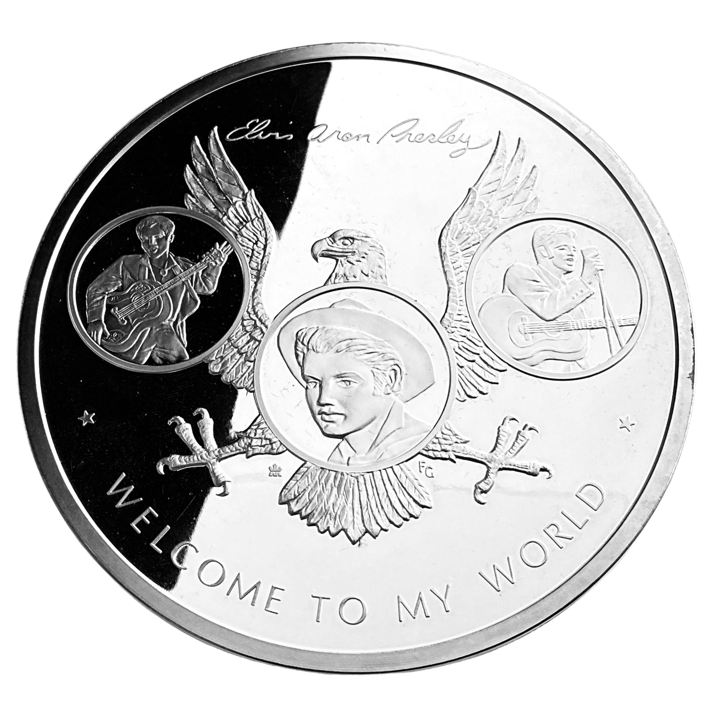 10 ozt Elvis Aron Presley 999 Silver Round