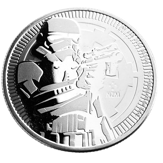 1 ozt Star Wars Stormtrooper 999 $2 Silver