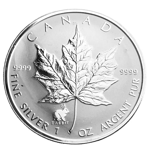 1 ozt Maple Rabbit Privy 9999 Silver $5 Coin