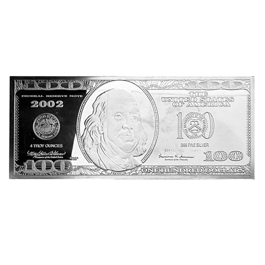 4 ozt $100 United States Banknote 999 Silver