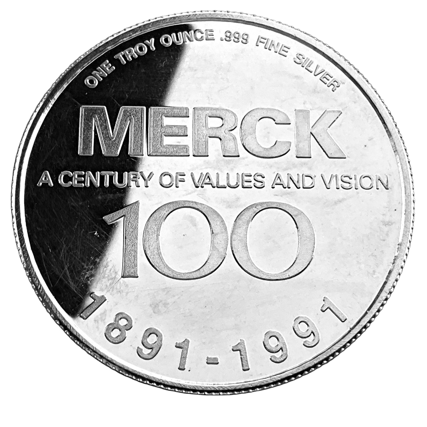 1 ozt Merck 100th 999 Silver Round