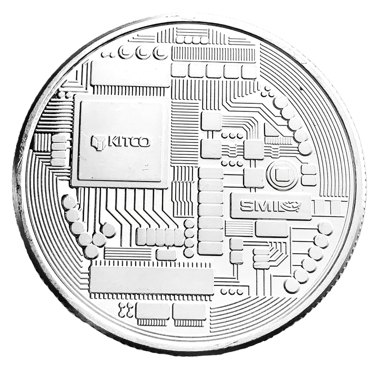 2 ozt Bitcoin Crypto 9999 Silver Round