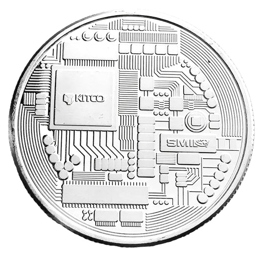2 ozt Bitcoin Crypto 9999 Silver Round