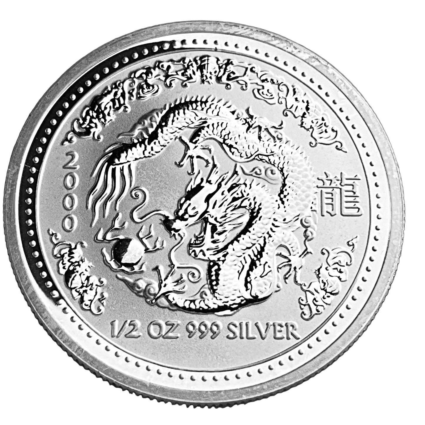 .500 ozt Year of Dragon 999 Silver Coin