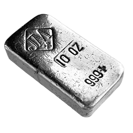 10 ozt Poured Johnson Matthey 999 Silver