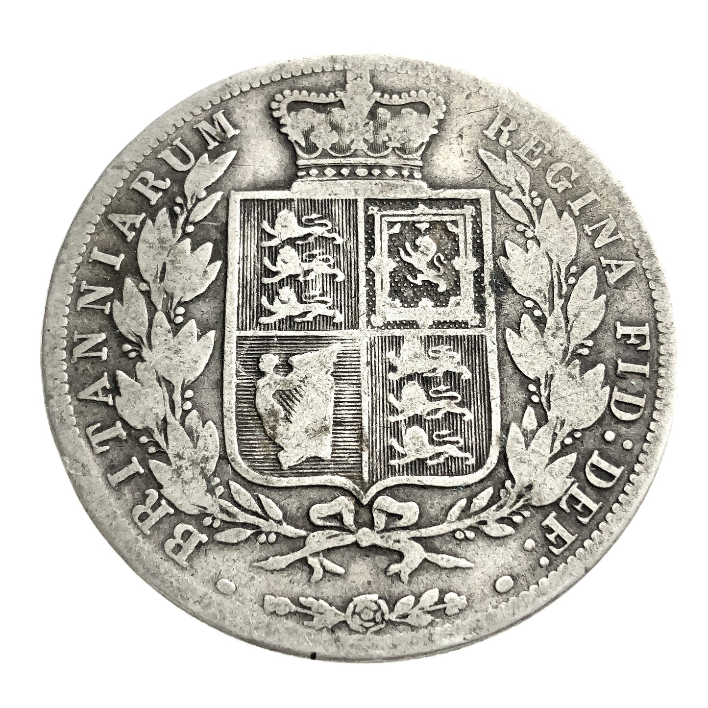 .42 ozt 1883 Britannia Silver 1/2 Crown