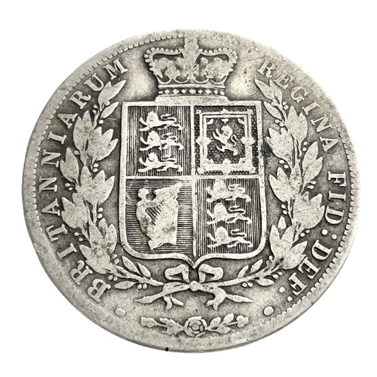 .42 ozt 1883 Britannia Silver 1/2 Crown