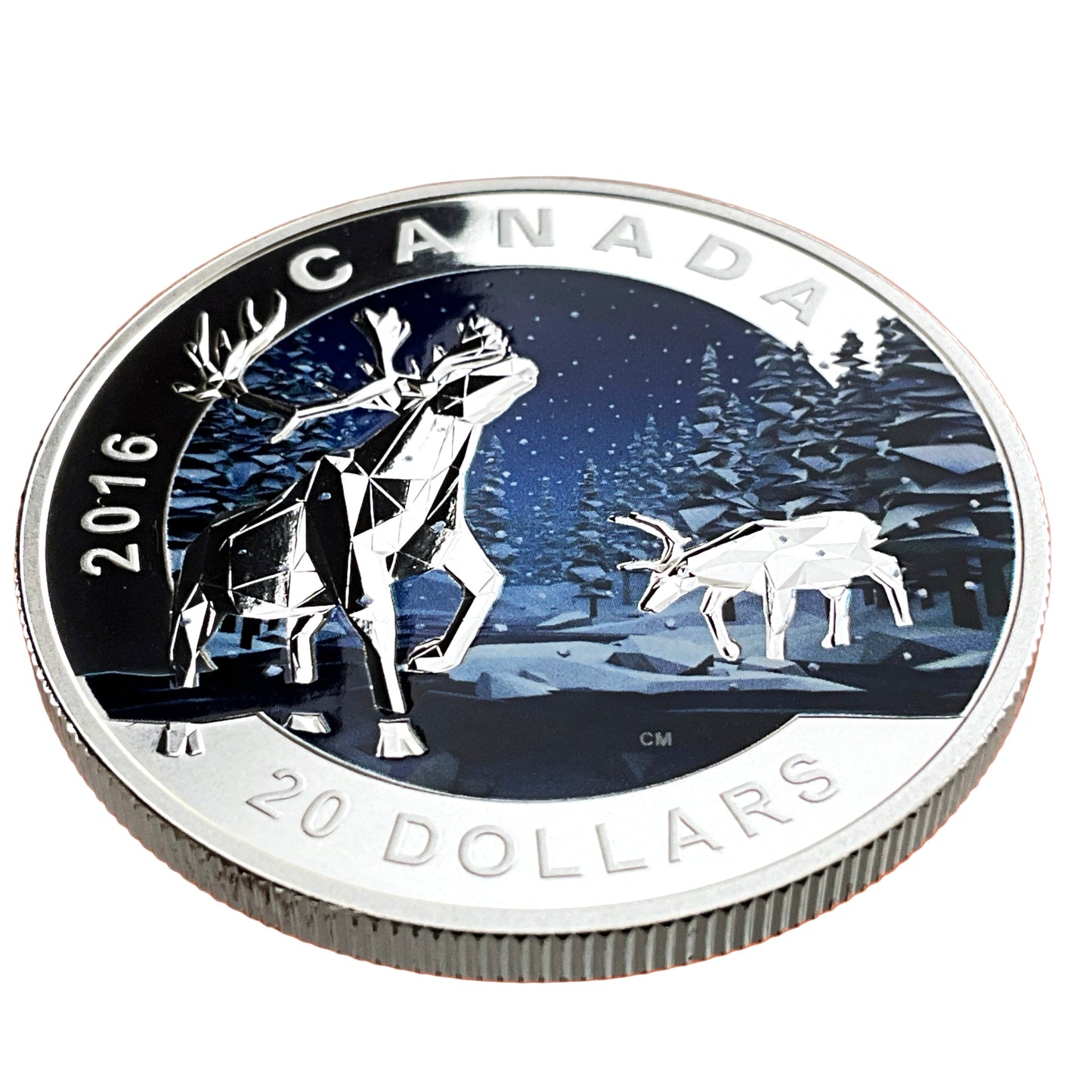 1.02 ozt Geometry Art Caribou 9999 Coin