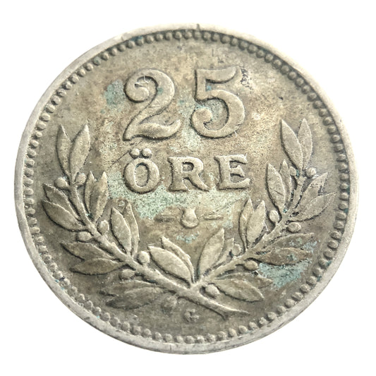 .04 ozt 1931 Sweden Silver 25 Ore