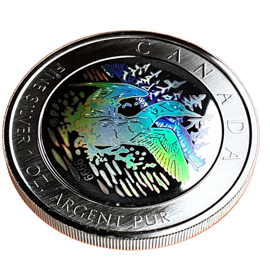 1 ozt Hologram Loon 9999 Silver $5 Coin
