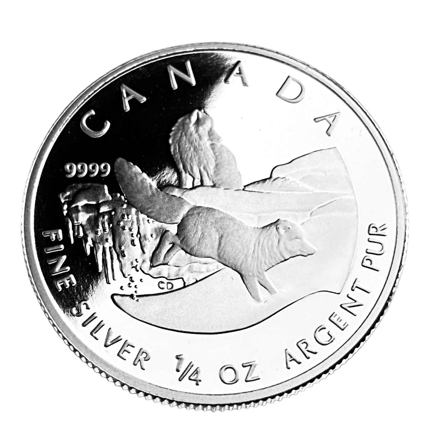 1.85 ozt The Arctic Fox 9999 Silver Set