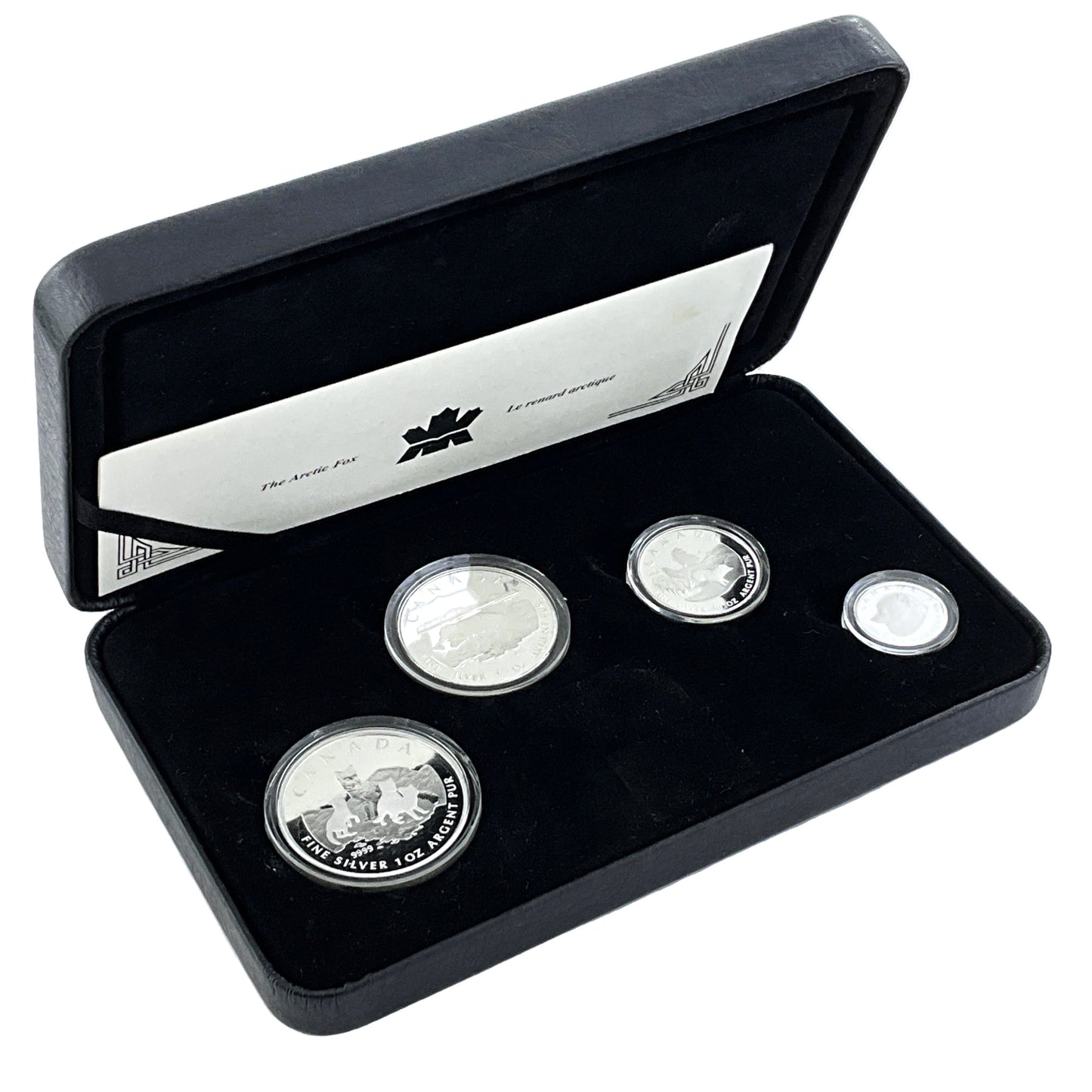 1.85 ozt The Arctic Fox 9999 Silver Set