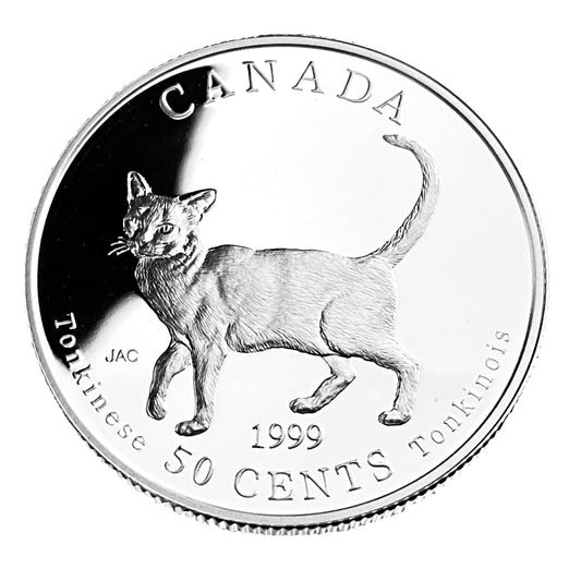1.108 ozt Cats Canada RCM Silver Set 4x50¢