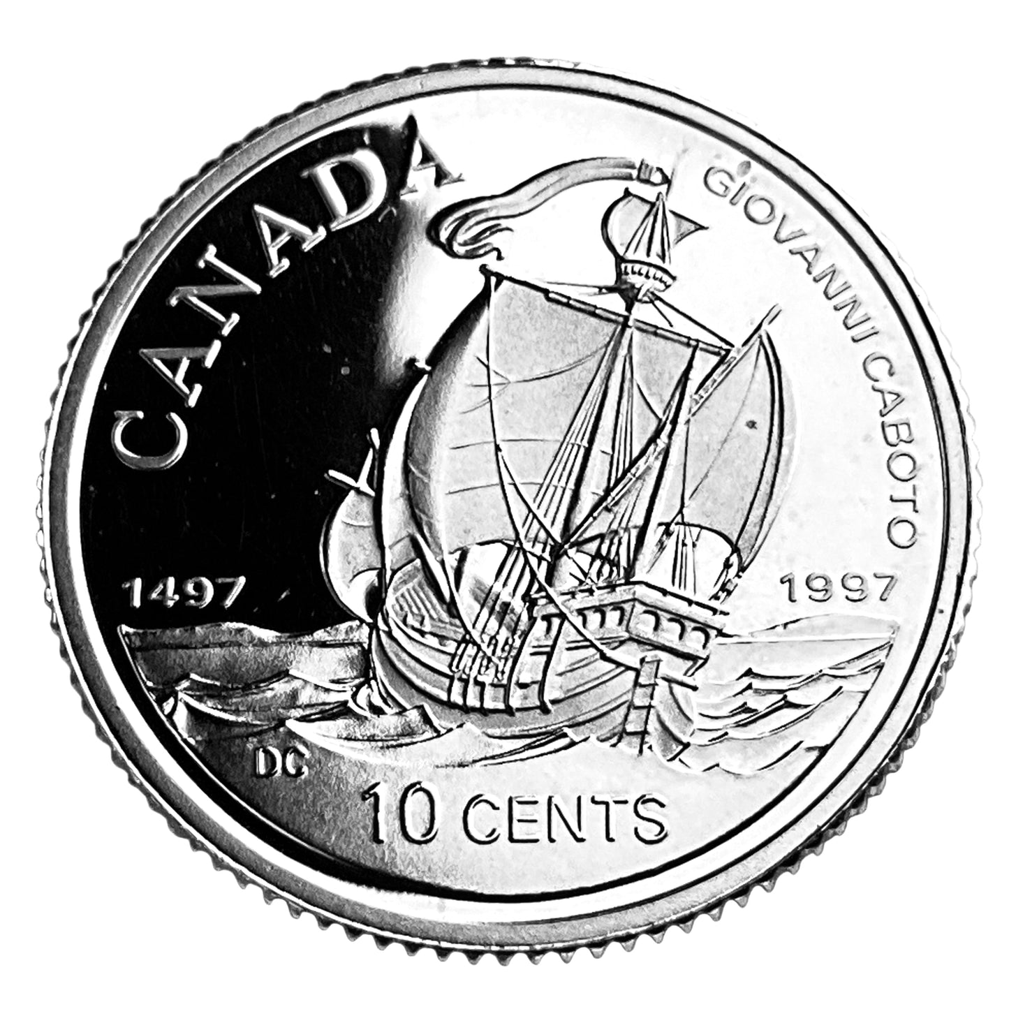 .071 ozt Giovanni Caboto Silver Coin 10¢