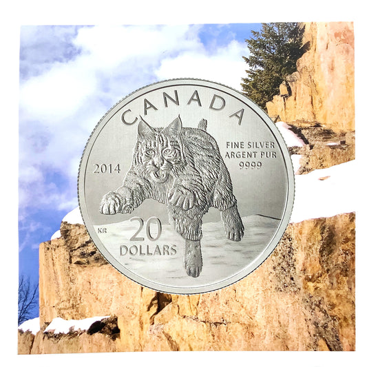 .250 ozt Bobcat 9999 Silver $20 Coin