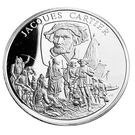 1.210 ozt Jacque Cartier Silver Round