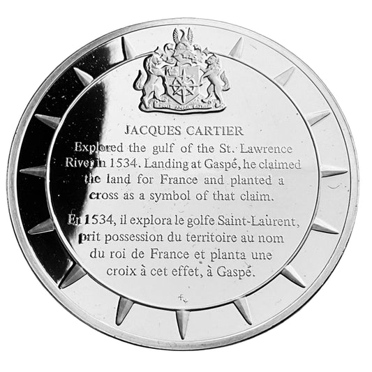 1.210 ozt Jacque Cartier Silver Round