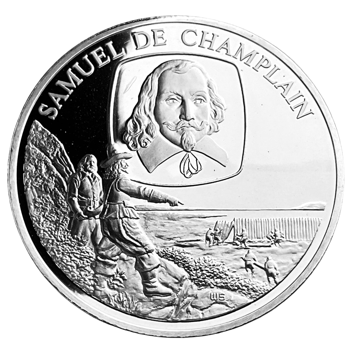 1.210 ozt Samuel de Champlain Silver Round