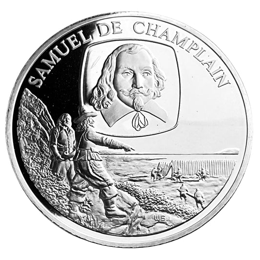 1.210 ozt Samuel de Champlain Silver Round