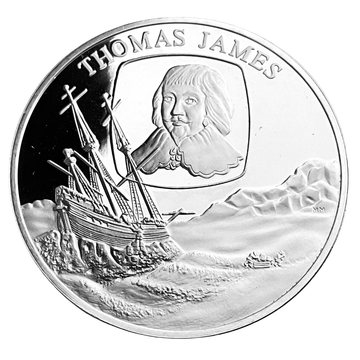 1.210 ozt Thomas James Silver Round