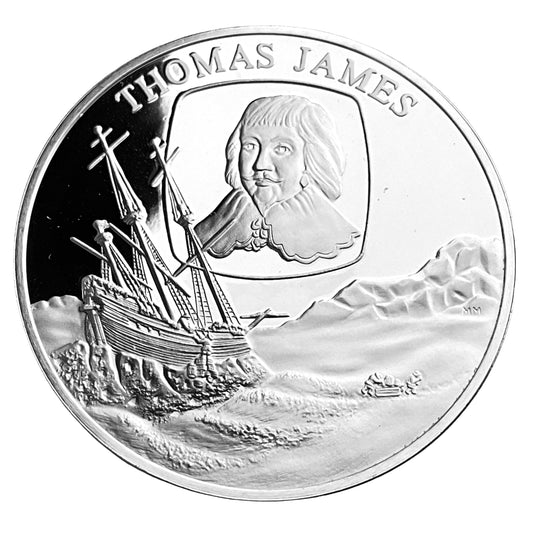 1.210 ozt Thomas James Silver Round