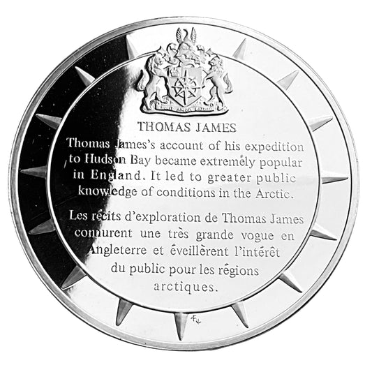 1.210 ozt Thomas James Silver Round