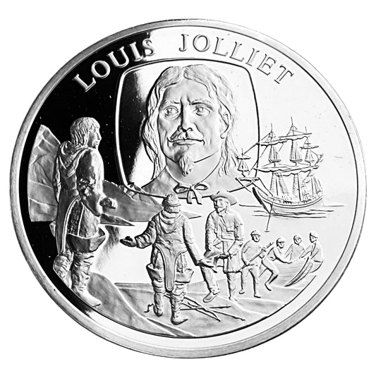1.210 ozt Louis Jolliet Silver Round