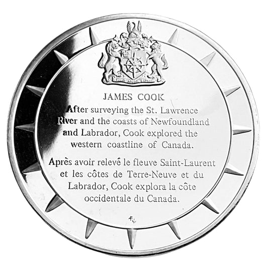 1.210 ozt James Cook Silver Round