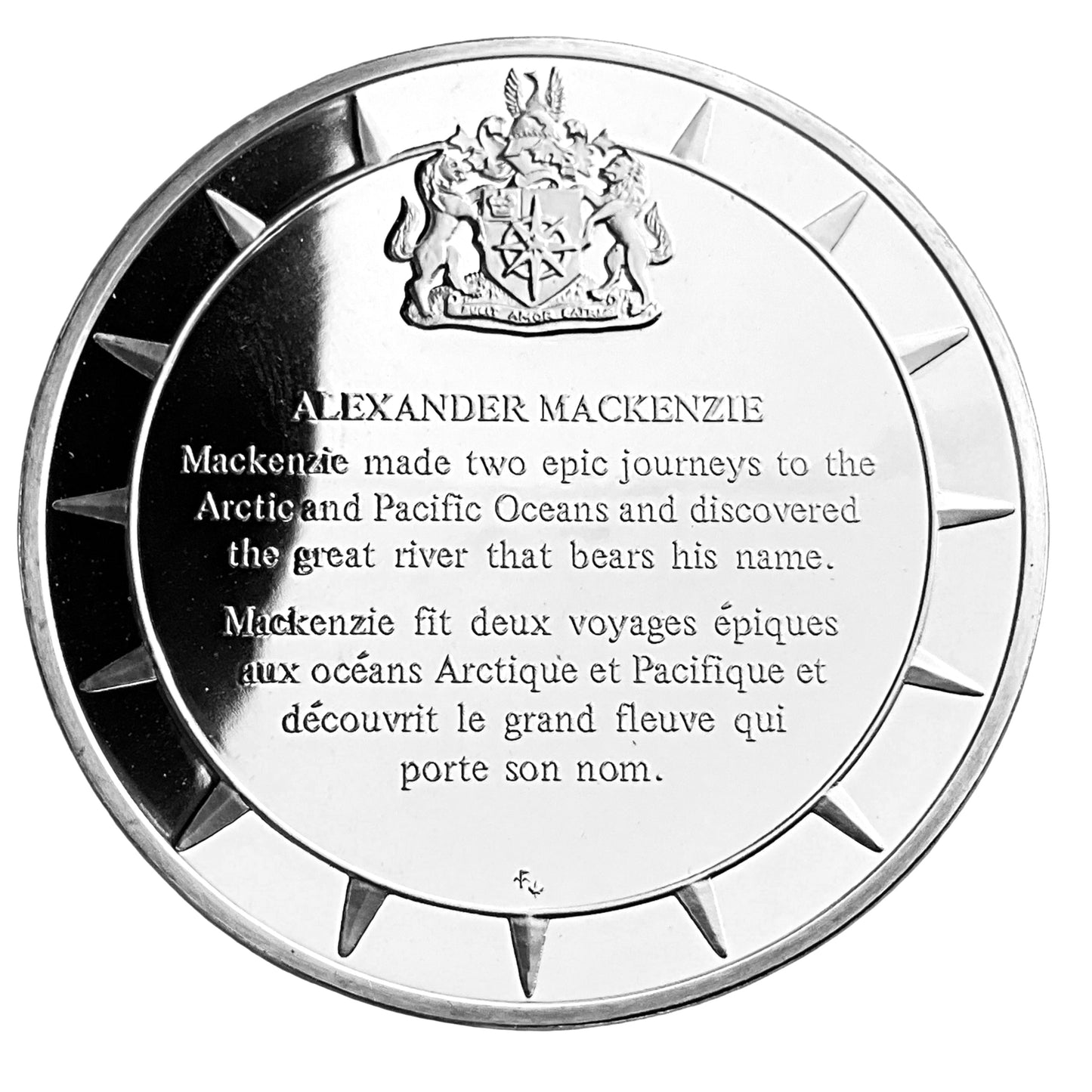 1.210 ozt Alexander Mackenzie Silver Round