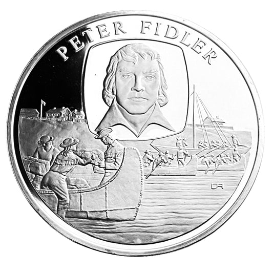 1.210 ozt Peter Fidler Silver Round