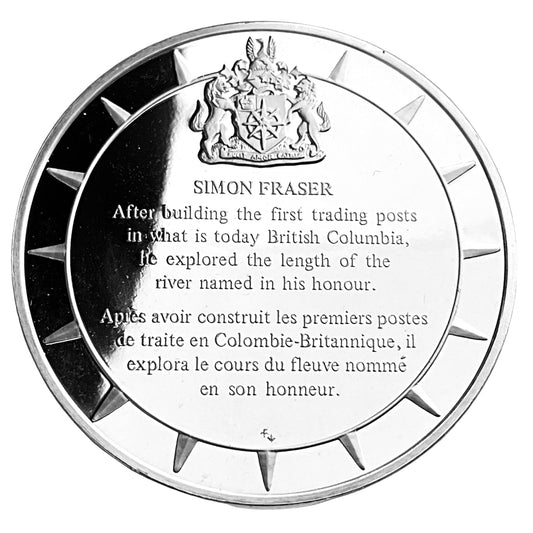 1.210 ozt Simon Fraser Silver Round