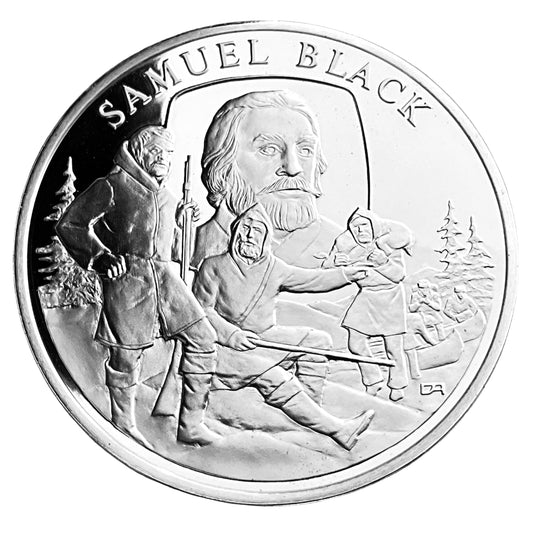 1.210 ozt Samuel Black Silver Round