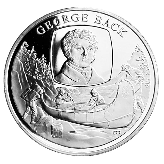 1.210 ozt George Back Silver Round