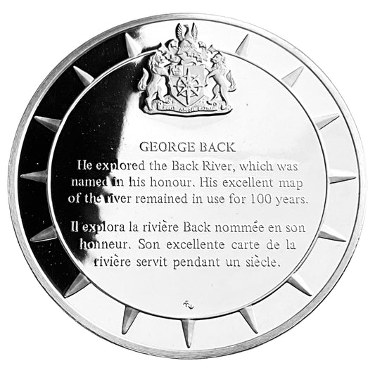 1.210 ozt George Back Silver Round