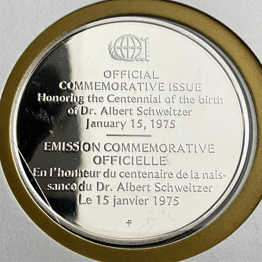 .624 ozt Albert Schweitzer Silver Medal