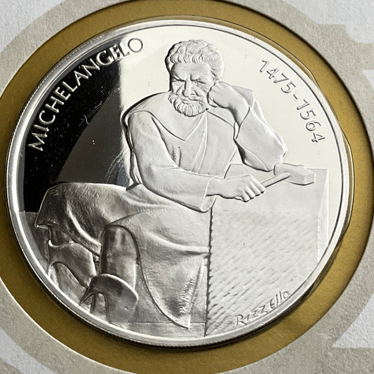 .624 ozt Michelangelo Silver Medal