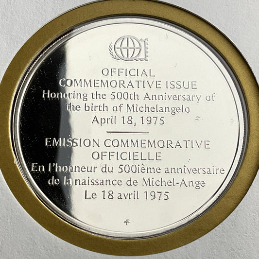 .624 ozt Michelangelo Silver Medal