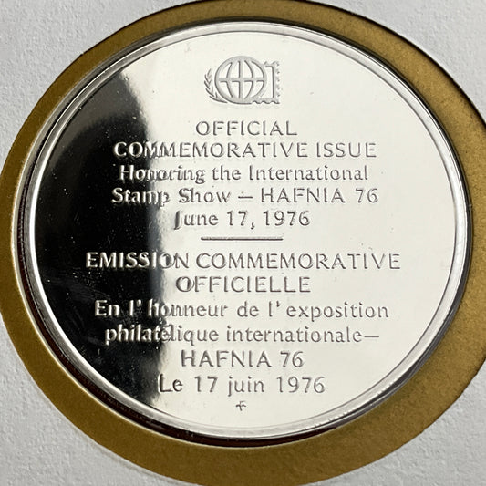 .624 ozt Stamp Show HAFNIA Silver Medal