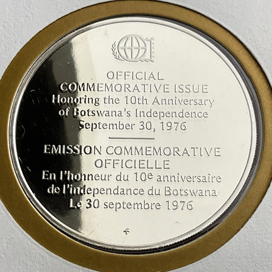 .624 ozt Botswana's Independence Silver Medal