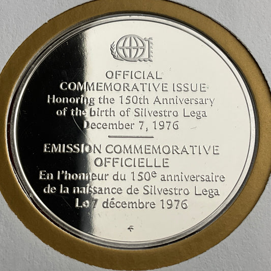 .624 ozt Silvestro Lega Birth Silver Medal