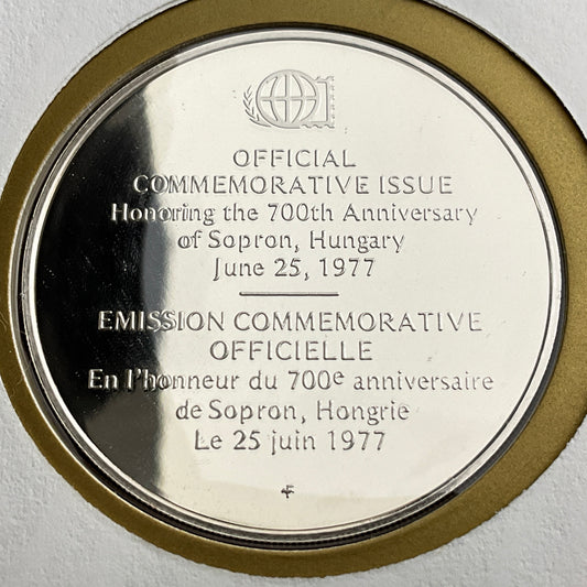 .624 ozt Sopron Hungary Silver Medal