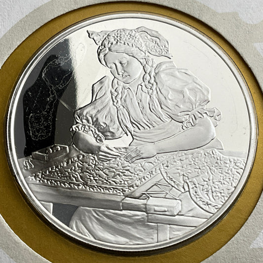 .624 ozt Czechoslovakian Folk Costumes Medal