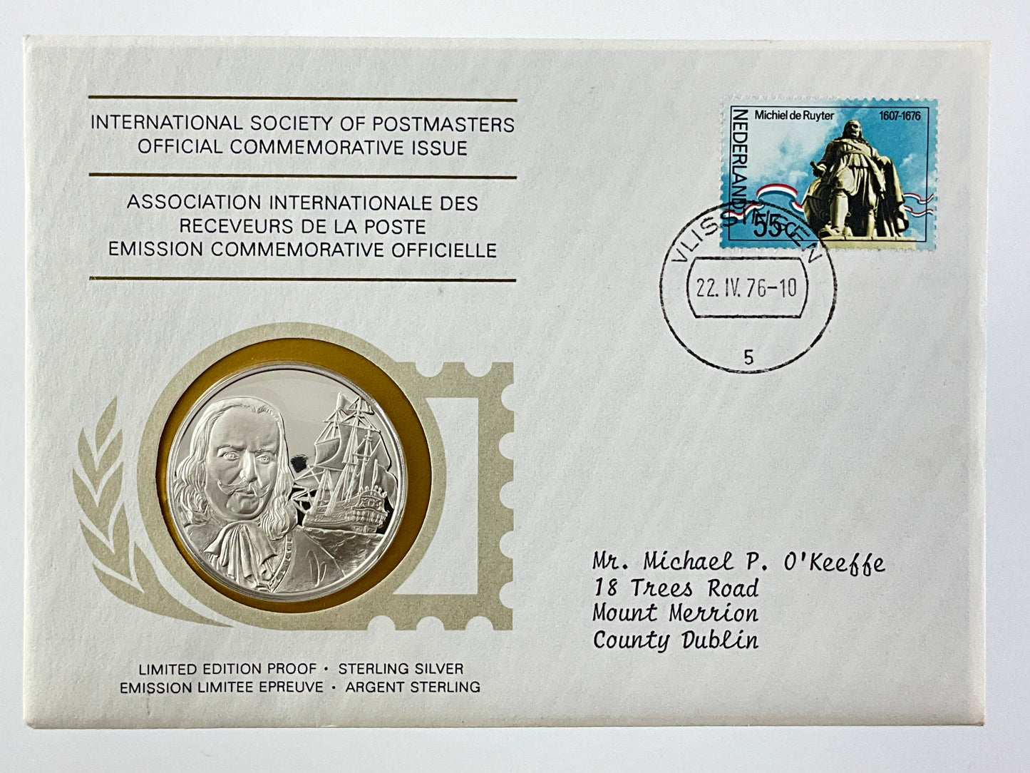 .624 ozt Admiral Michiel de Ruyter Silver