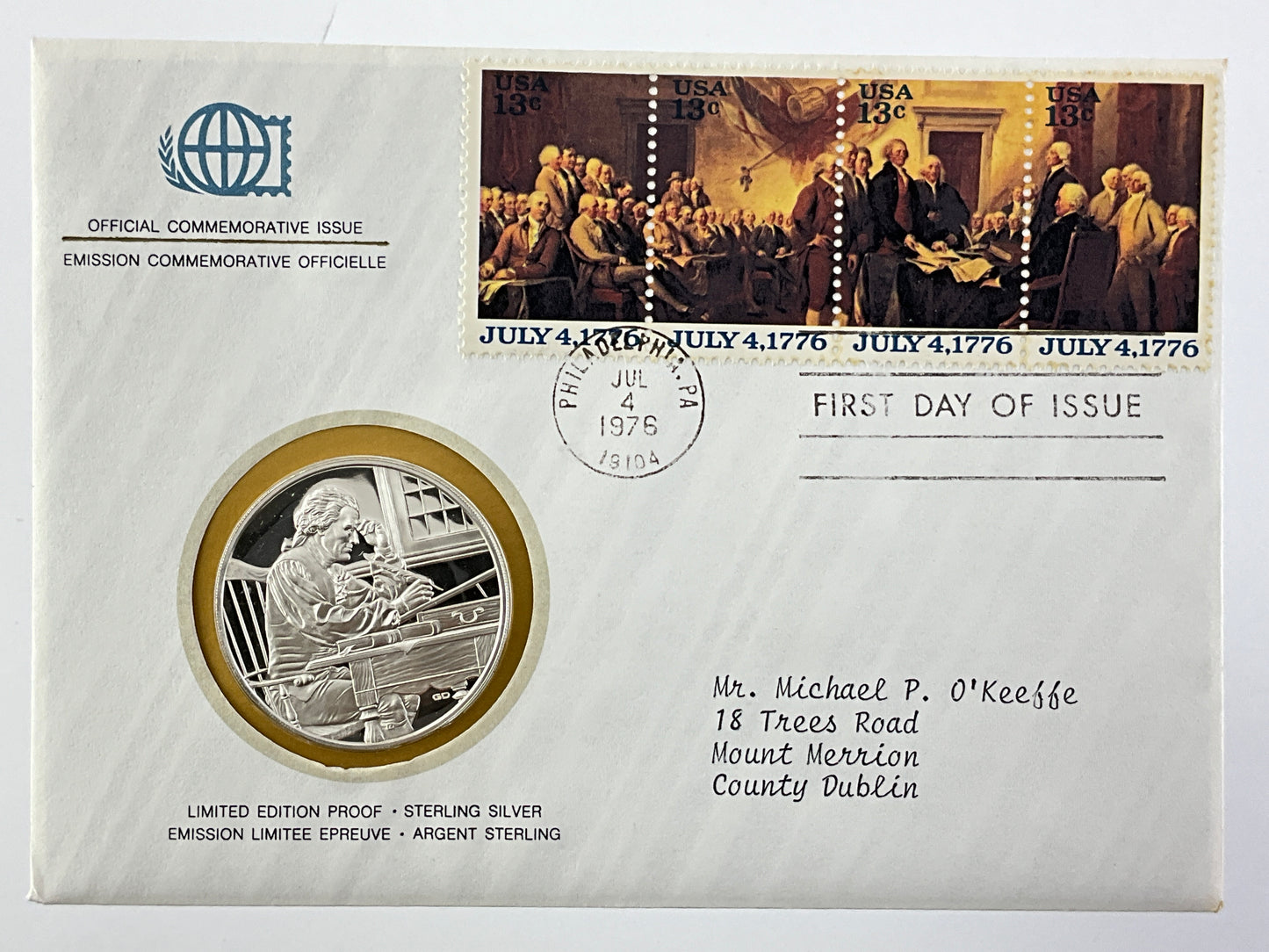 .624 ozt US Independence Silver Medal