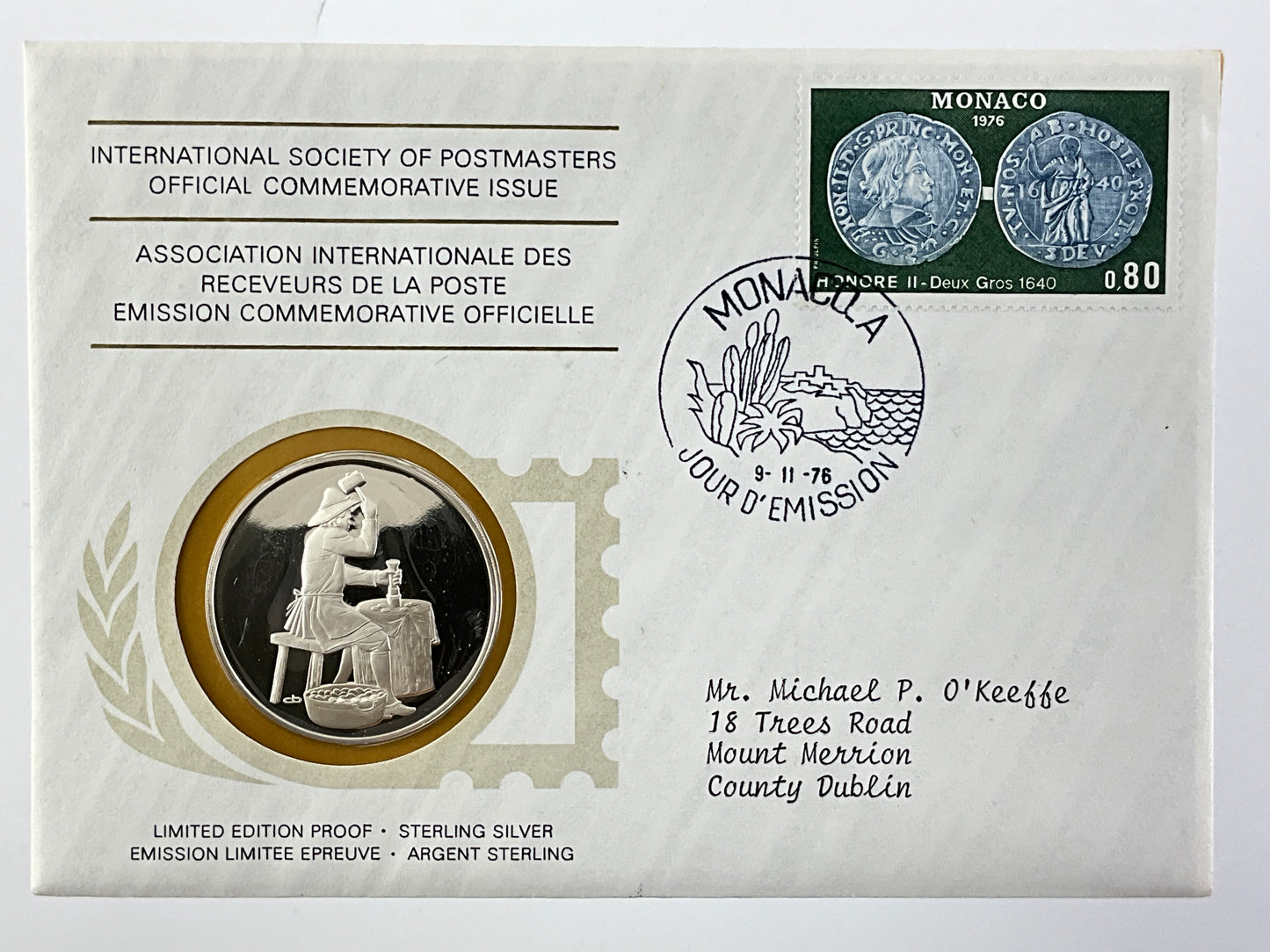 .624 ozt Monaco First Coin Struck Silver