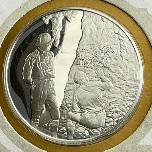 .624 ozt Primitive Rock Paintings Silver Medal