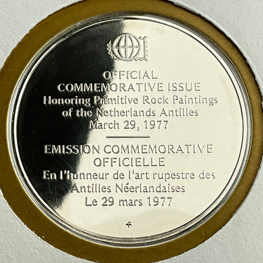 .624 ozt Primitive Rock Paintings Silver Medal